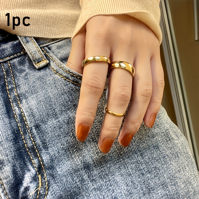 Unisex Classic Tungsten Steel Ring, Non-Allergic Design